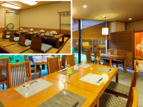 成田ビューホテル　レストラン紹介 〒286-0127 千葉県成田市小菅700 お座敷、テーブル席をご用意しています。